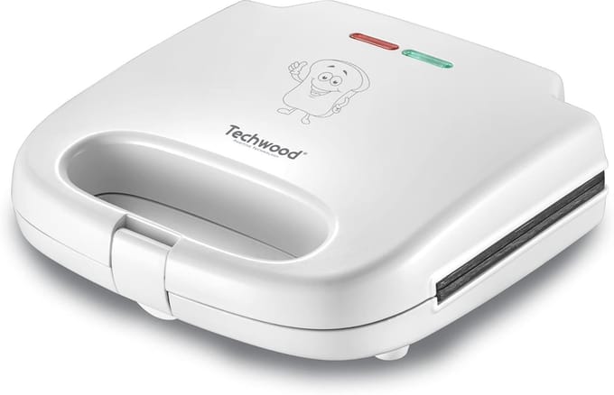 Sandwich Toaster - Tosti Apparaat - Snelle Lunch - Compact Design - 30x25x5 cm - Wit