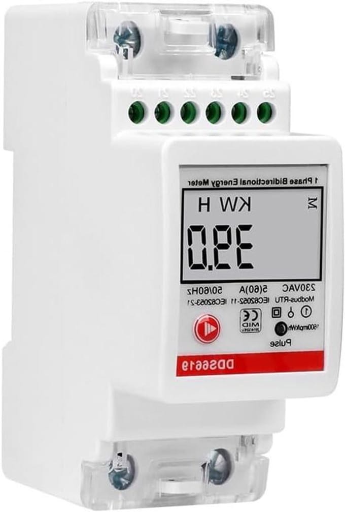 Digitale Energiemeter - Stroommeter LCD Scherm - Elektrische Systemen Bewaken - Tweewegmeting RS485 - 10 x 7 x 4 cm