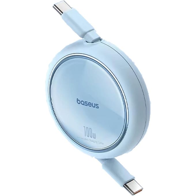 Baseus dubbele kop Type-C datakabel PD100W telescopische oplaadkabel CTOC autolader snelladen 1m blauw