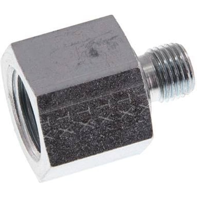G 1/4'' x G 1/2'' M/F Verzinkt Stalen Neusstuk 630 Bar - Hydrauliek [2 Stuks]