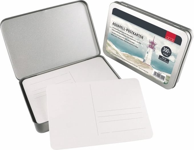 Aquarel Postkaarten In Blik
