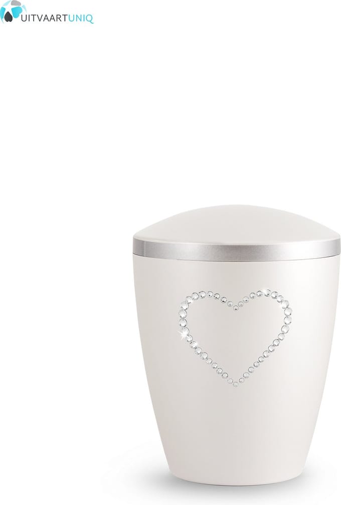 kinder urn parelmoer hartje