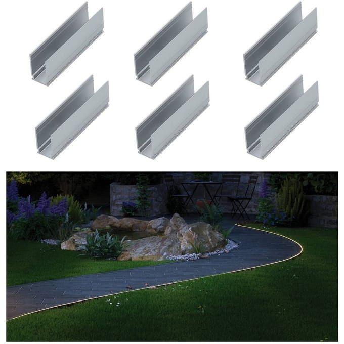 Plug & Shine LED Strip profiel Set van 6 pak van 6 clips 50x17,5 mm