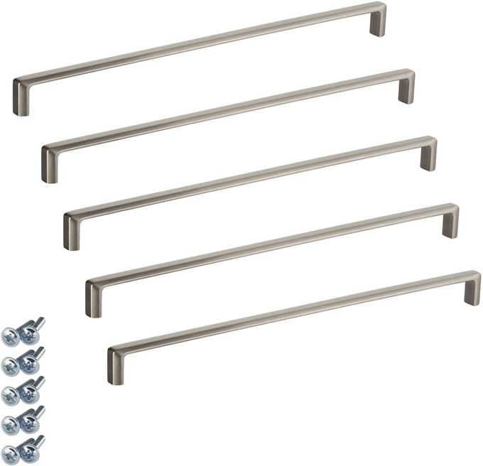 5 x Meubelgreep FACETTE BA 320 mm in roestvrijstalen look