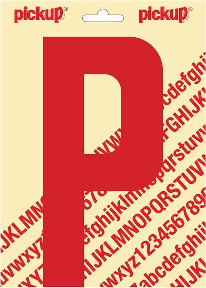 Pickup plakletter Nobel 200mm rood P - 31022200P