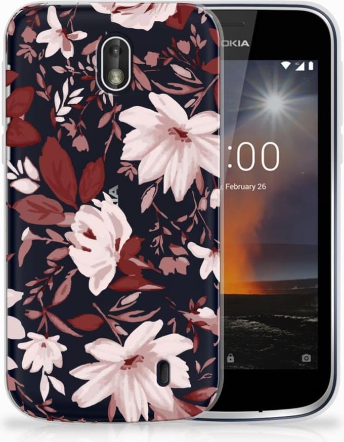 Hoesje maken Nokia 1 Watercolor Flowers