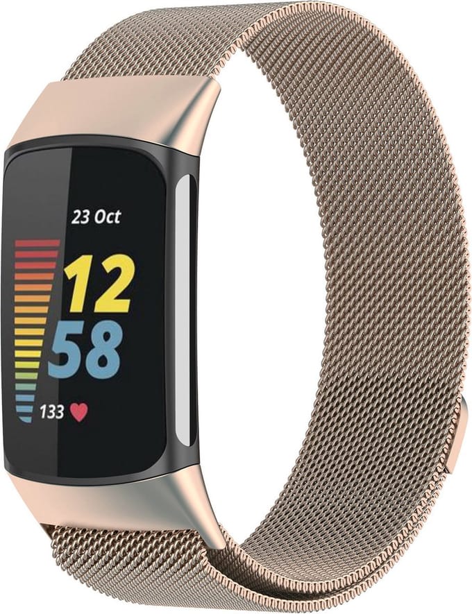 Jumada's - Milanese band - Fitbit Charge 5 - Magneet - Goud