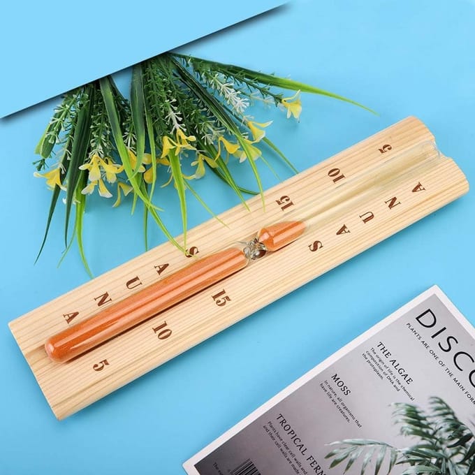 Wandgemonteerde Houten Zandloper Timer voor Sauna en Spa - 15 Minuten