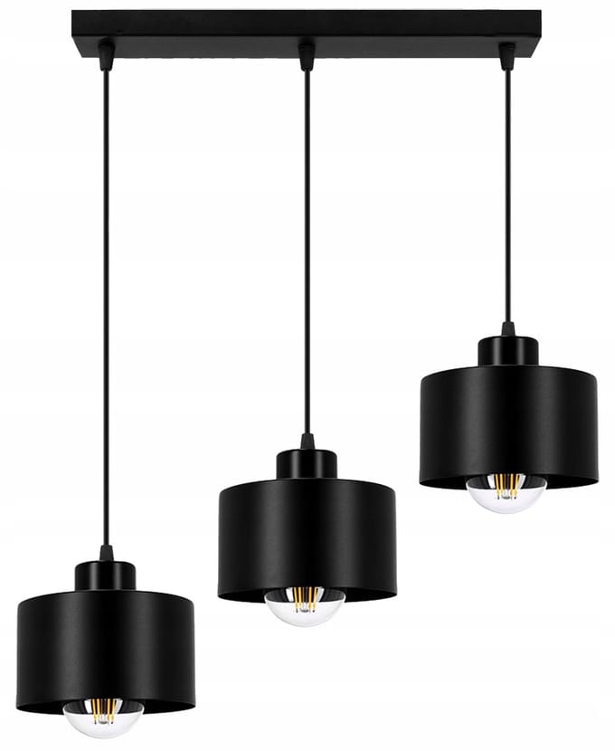 Hanglamp Zwart Metaal 3x E27 Plafondlamp Moderne Stijl