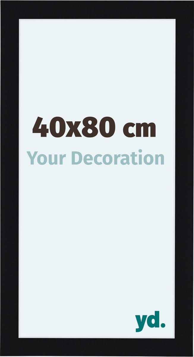 Your Decoration - Fotolijst 40x80 cm - MDF - Zwart Hoogglans - Como