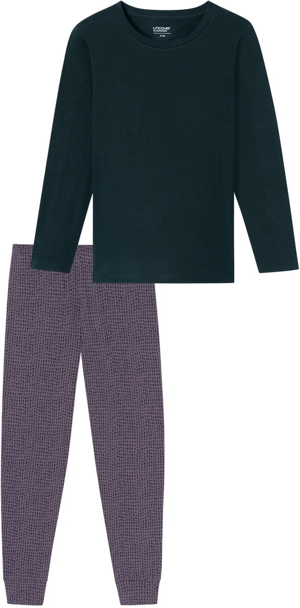 Uncover by Schiesser Lange pyjama - Dames Pyjamaset - nachtblauw