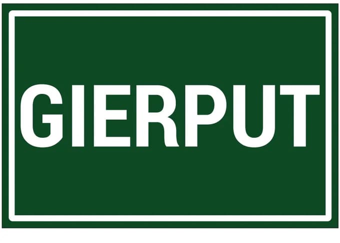 Gierput sticker | 30 x 20 cm