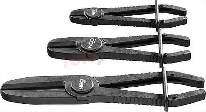 Klemtang Flexibele Leidingen - Kunststof Set van 3 - Zwart Neo-Tools 11-224