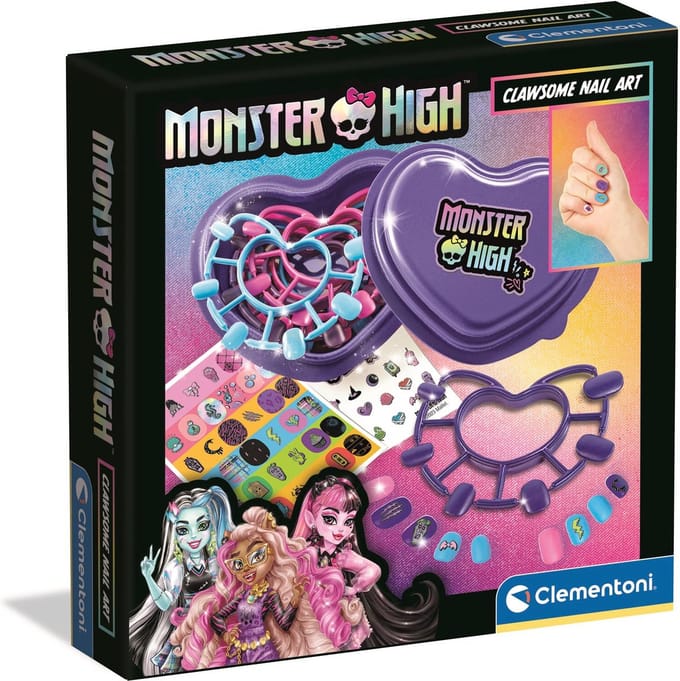 Clementoni - Monster High - Dark Nail Art - Creatief Speelgoed - Nagels Decoreren - Vanaf 6 jaar