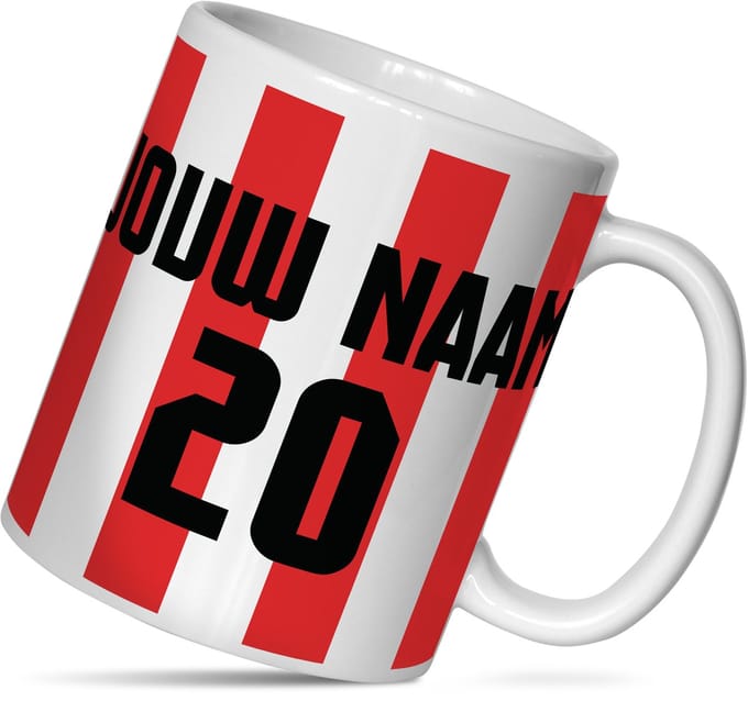 Mok Rotterdam West - Rood & Wit - Fan Cadeau Spangen