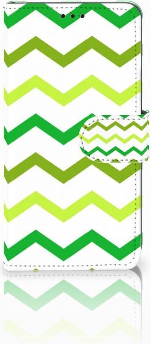 Samsung Galaxy S10 Telefoon Hoesje Zigzag Groen