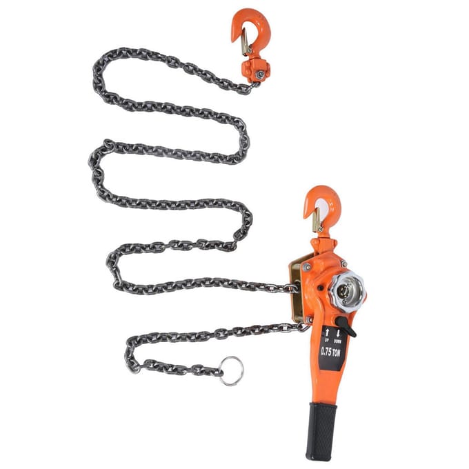 0.75t Oranje Kleur Kettingtakel Rateltakel Ratelhefboom Katrol Hijsen 3 meter wit