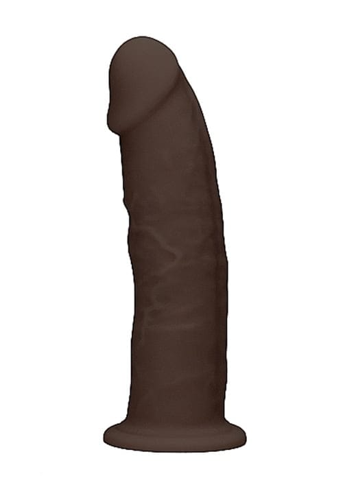 Real Rock - Silicone Dildo zonder Ballen - Bruin - 19,2 cm