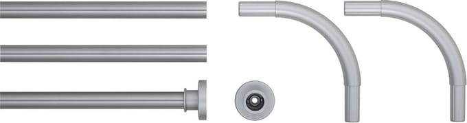 Sealskin Douchegordijnstangset Mat aluminium
