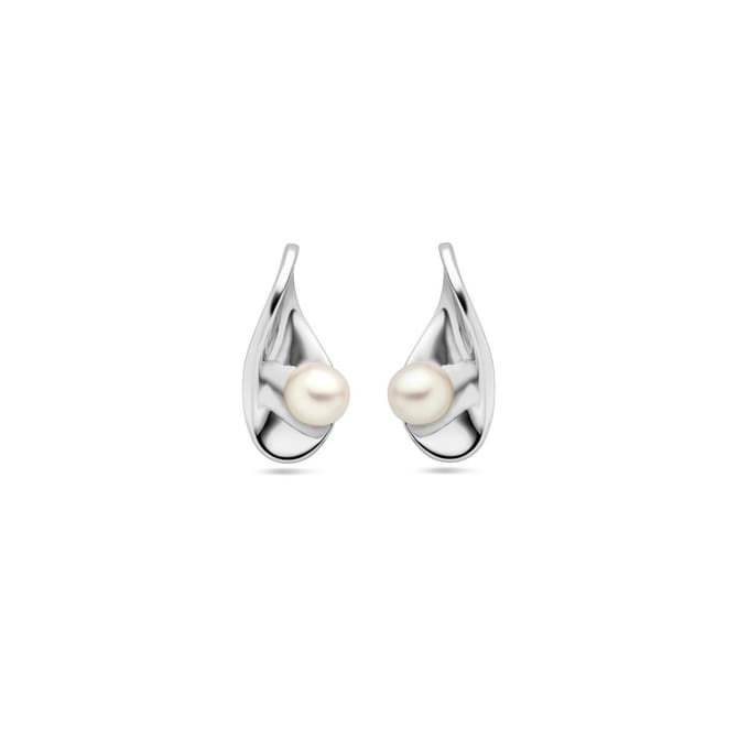 Zilver Gerhodineerd Oorknoppen Parel 1338105