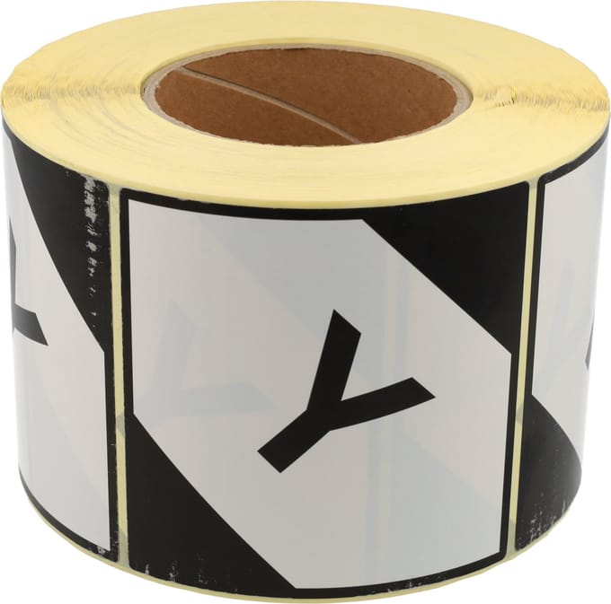 DULA Waarschuwingsetiket ADR Limited Quantity Y 100x100 mm - Kern 76mm - 1000 per rol