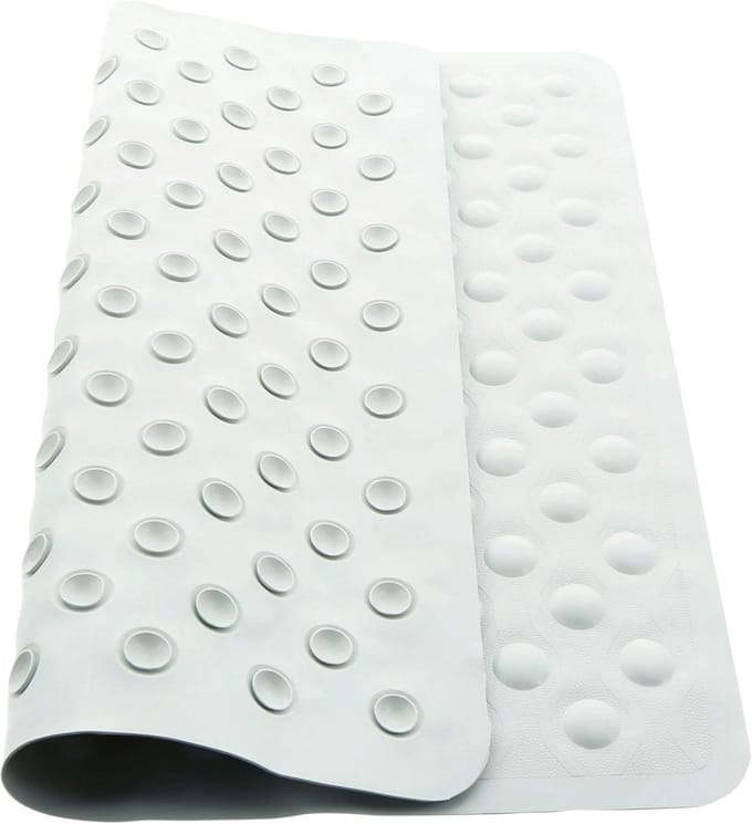 Antischimmel antislip douchemat met zuignappen - Douche- en badmat, Gebroken Wit