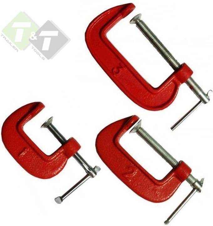 g-klem set - klem - lijmklem - 3 delig