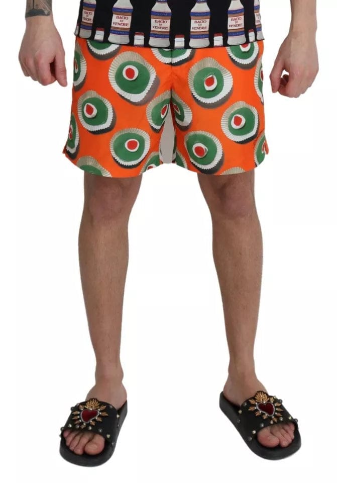 Dolce & Gabbana Oranje Cupcake Strandshorts Zwemkleding