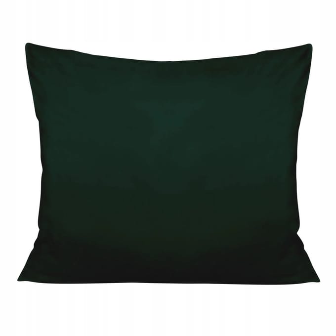 Katoenen satijnen kussenlus 50x60 cm - Flesgroen