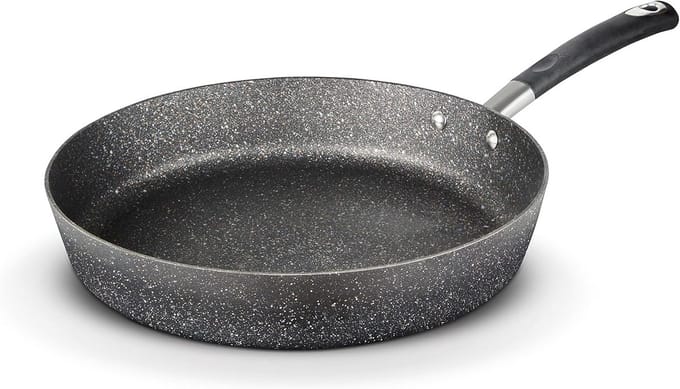 32cm stenen gecoate koekenpan met Black Diamond PTFE anti-aanbaklaag