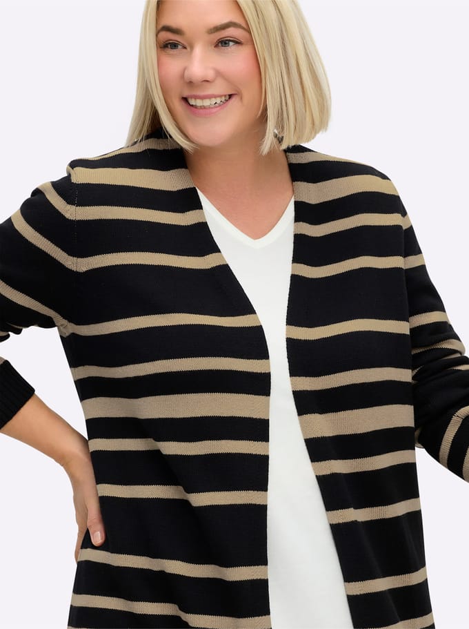 Lang gebreid vest