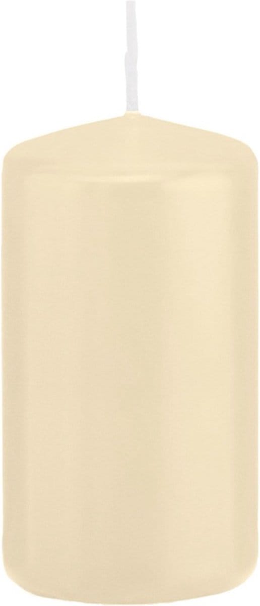 Kaars - cremewit - 6 x 12 cm - 40 branduren - geurloos - stompkaars
