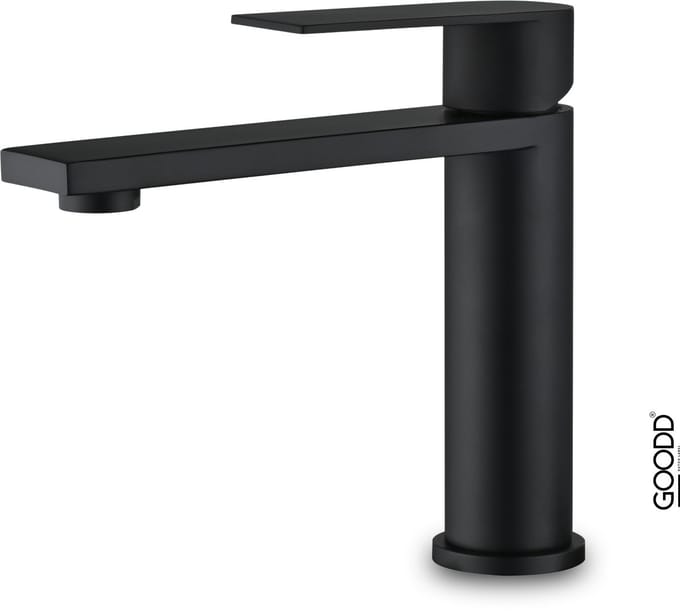 GOODD® Bourg - Wastafelkraan - Kraan - Mengkraan - Zwart - Rvs