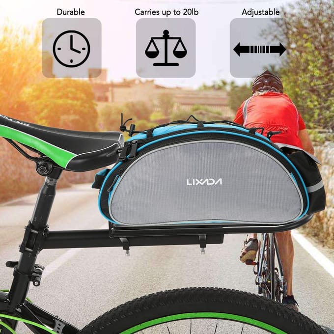 Intrekbare aluminiumlegering fietsbevestiging fiets achterzadelpen rek fietstas bagage vracht zwart