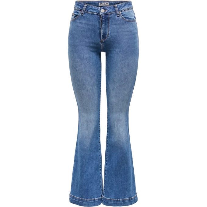 ONLY - ONLBLUSH MID RETROFLARED DNM DIA550 NOOS - Meisjes - Jeans