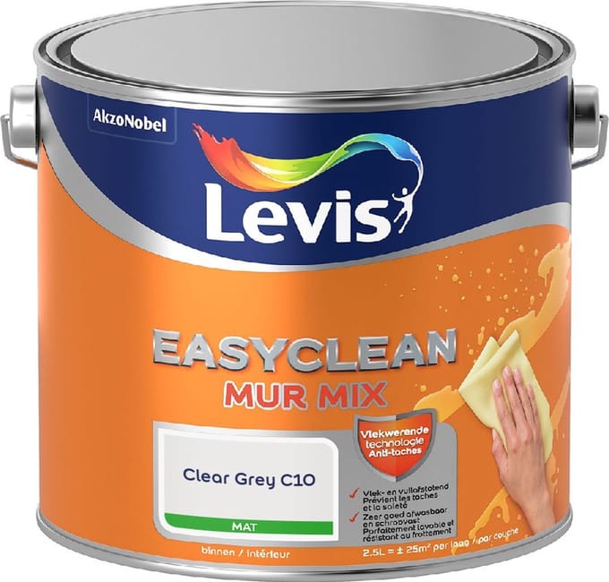 Levis - Easyclean Mur Mat Mix - Clear Grey C10 - Mengverf - 2,5 L