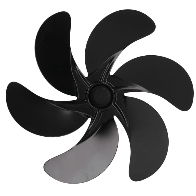 6 Bladen Openhaard Ventilatorblad Vervanging Universeel Aluminiumlegering Ventilatorblad Kachelventilator Accessoires black