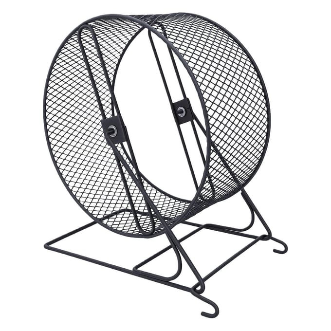 Chinchilla Loopwiel Stabiel Geluidsarm Multifunctioneel Eekhoorn Loopwiel voor Kooi black