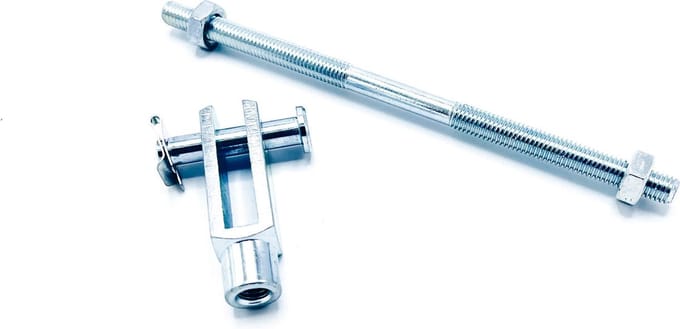 Remstang rechts/links lengte 160mm met gaffel M8