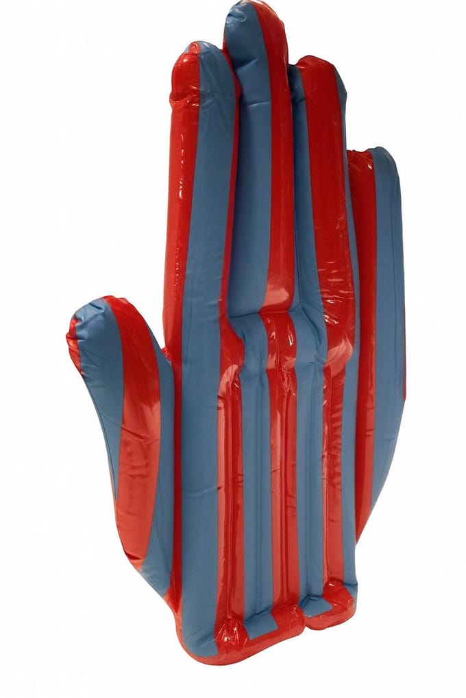 Bad Oldesloe - Gestreepte Opblaasbare Hand - 50 cm