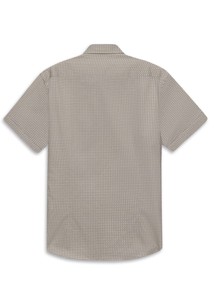 Bugatti Herren Korte mouwen shirt Modern Fit gestreept van katoen