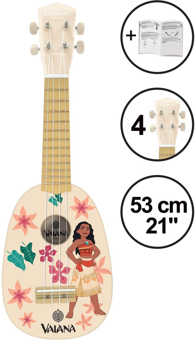 Ukulele Vaina en bois avec cordes en nylon - 53 cm