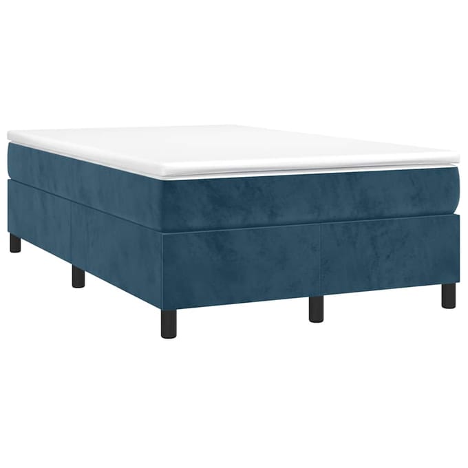 vidaXL - Boxspring - bed - 120x200 - cm - fluweel - donkerblauw