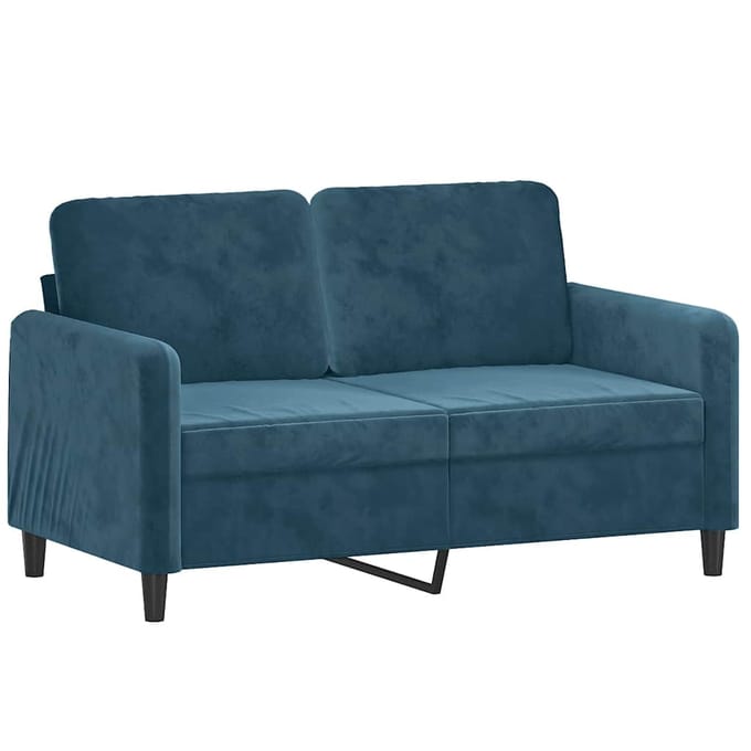 vidaXL - 2-delige - Loungeset - met - kussens - fluweel - blauw