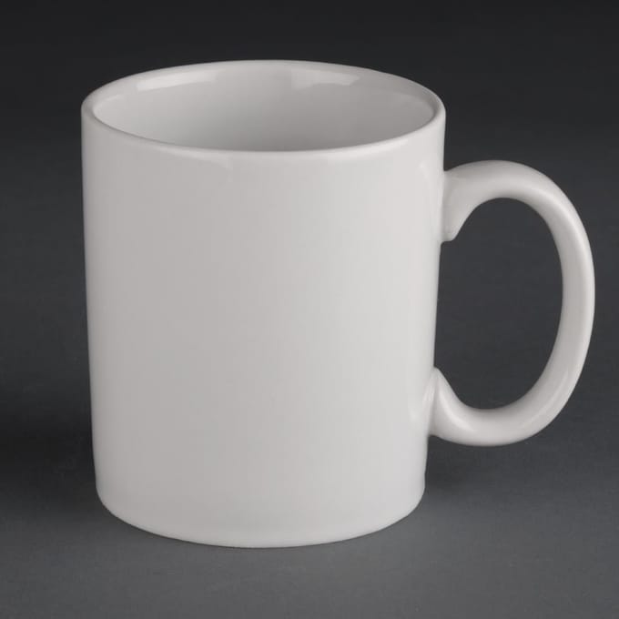 Athena Hotelware Mokken 280ml - Wit Porselein - (Set van 12 mokken)