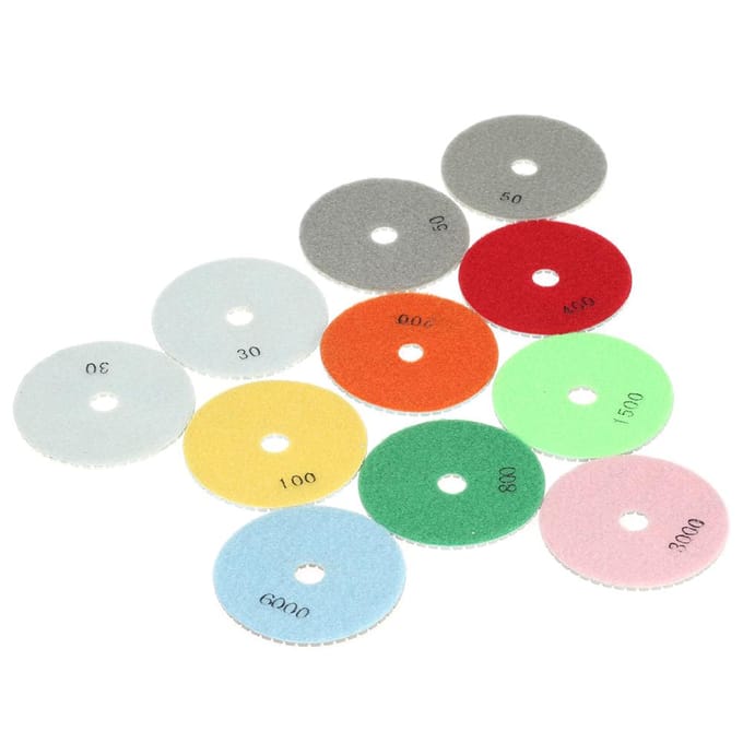 11-delige 4  100mm diamant natte polijstpads steunpadset betonsteen