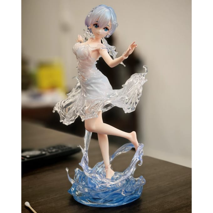 Met betrekking tot:Zero Rem Water Jurk Anime Figuur Dynamische Houding Verzamelfiguur Decoratief Ornament voor Anime Fans Huisdecoratie Collectie black