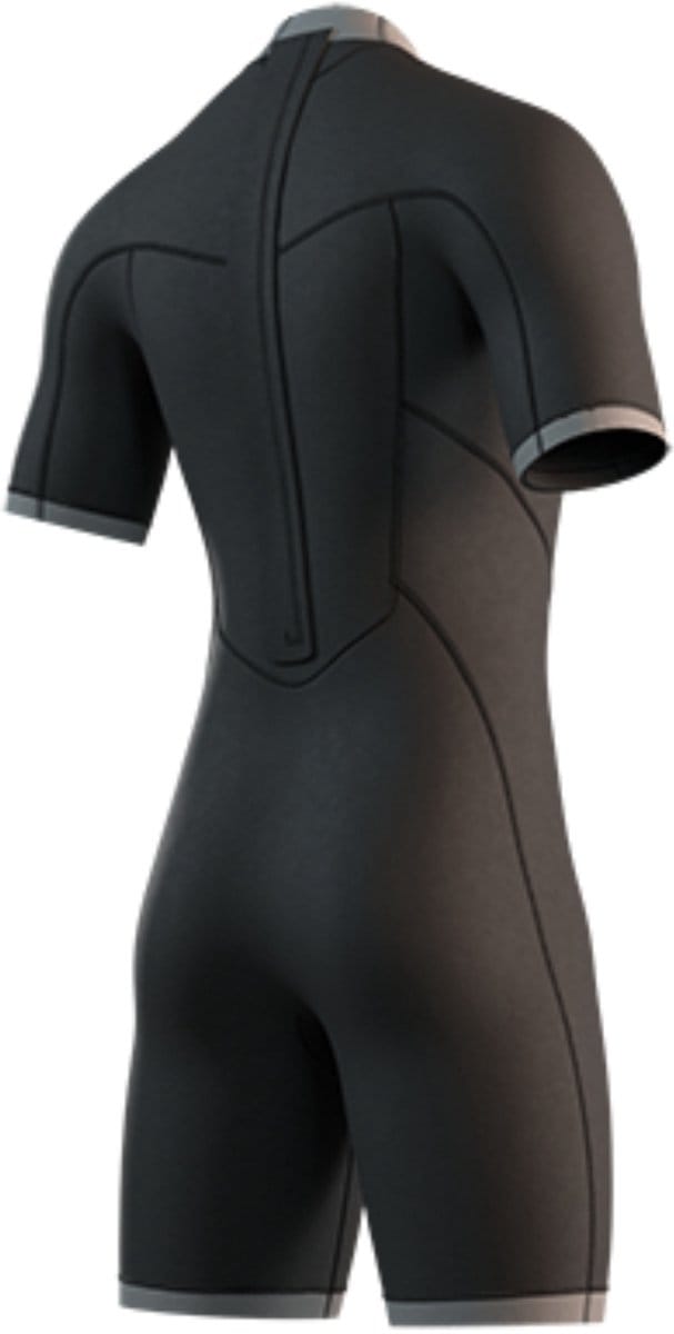 2026 Mystic Heren Brand 3/2mm Rug Ritssluiting Flatlock Shorty Wetsuit