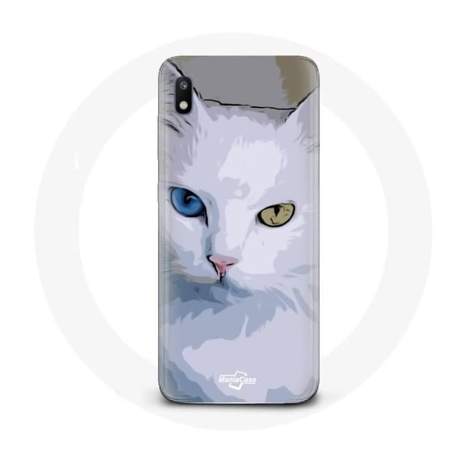 Coque - Turc de van - Samsung Galaxy A10 - Souple - Protection - Chat oeil bleu et jaune jaune