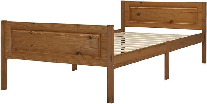 Houten Bedframe - Massief Hout - Slaapcomfort Creëren - Stevige Constructie - 100x200 cm - Honingbruin